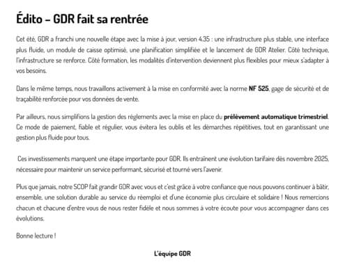 Newsletter GDR de la rentrée-2025